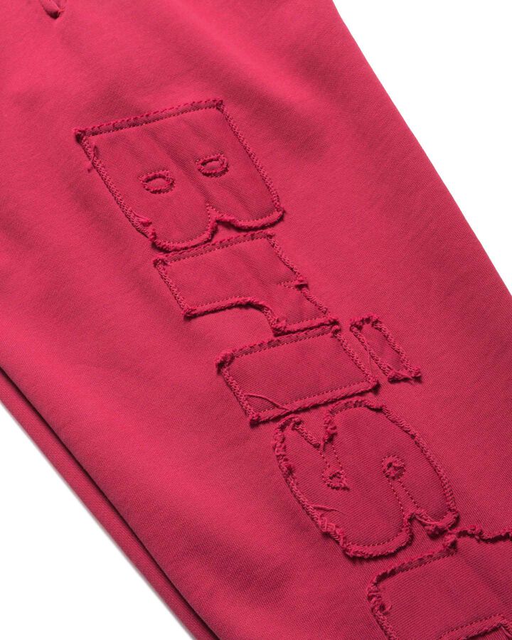 CUT-OFF LOGO SWEAT PANTS,RED, medium image number 3