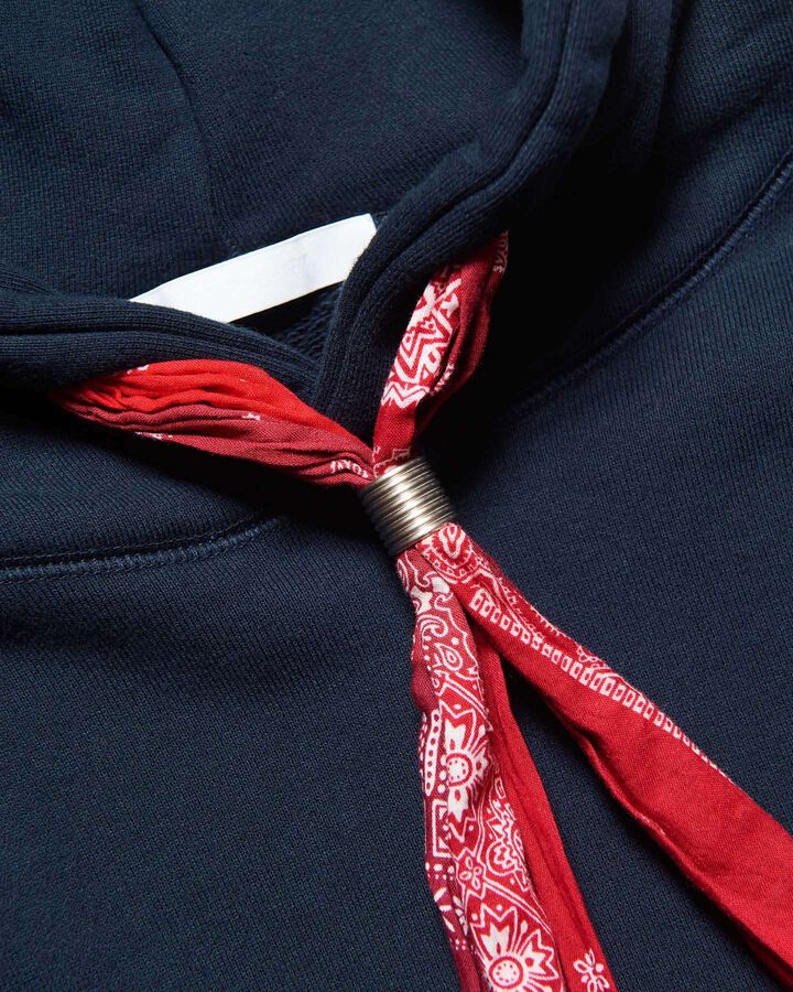 FABRIC CORD SWEAT HOODIE,NAVY, medium image number 1