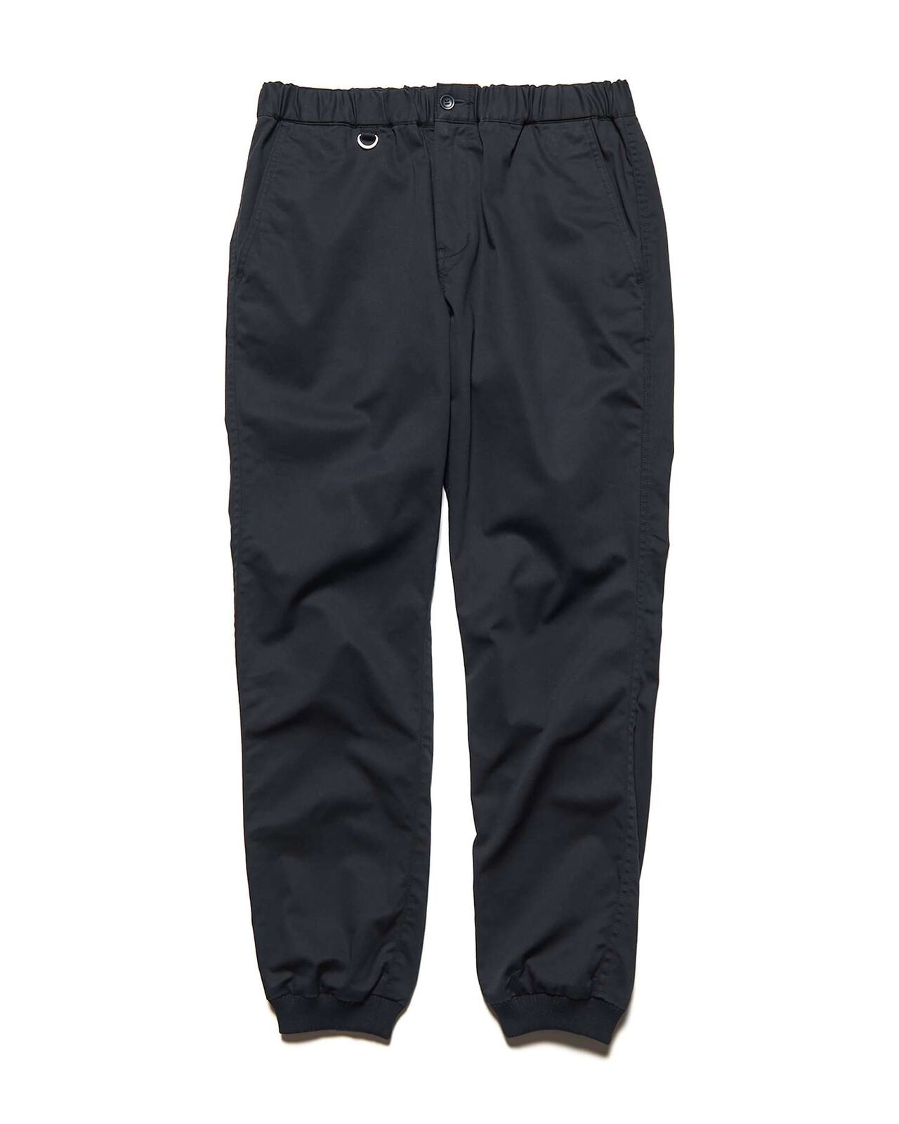 STRETCH TWILL SLIM-FIT RIBBED PANTS,BLACK, large image number 0