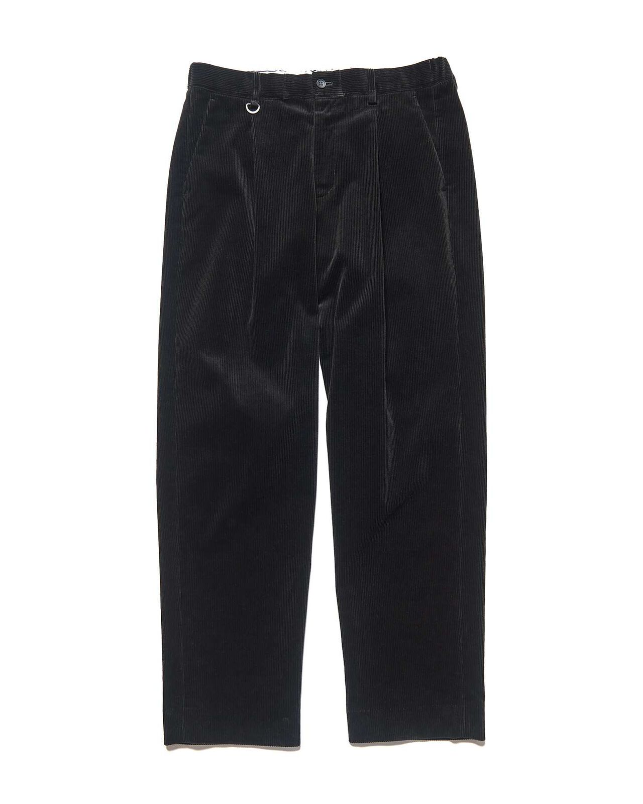 CORDUROY SHIRRING SLACKS,BLACK, large image number 0