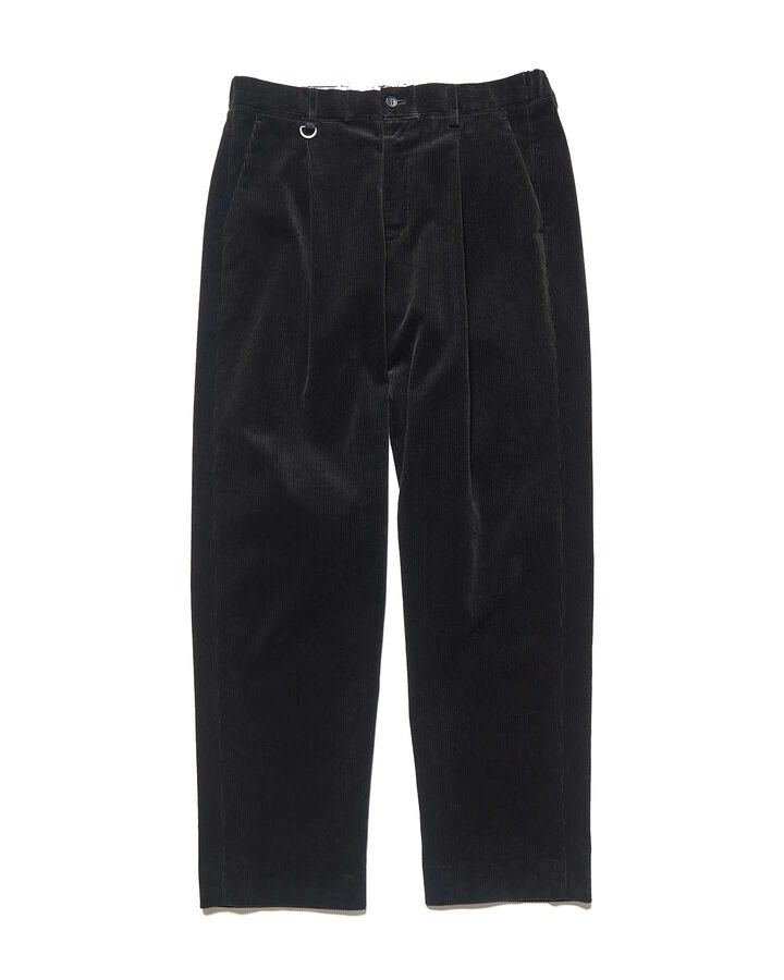 CORDUROY SHIRRING SLACKS,BLACK, medium