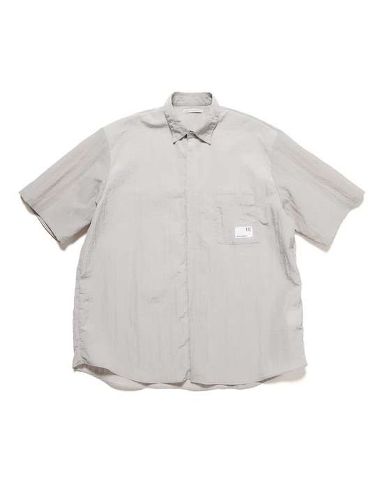 CRYSTAL NYLON VENTILATION SHIRT,GRAY, large image number 0