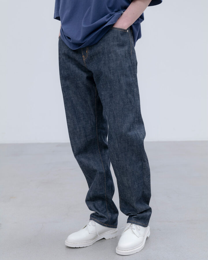 RIGID DENIM REGULAR-FIT JEANS,INDIGO, medium image number 5