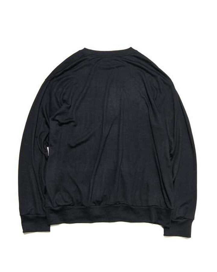 WASHABLE WOOL L/S TOP,BLACK, medium image number 1