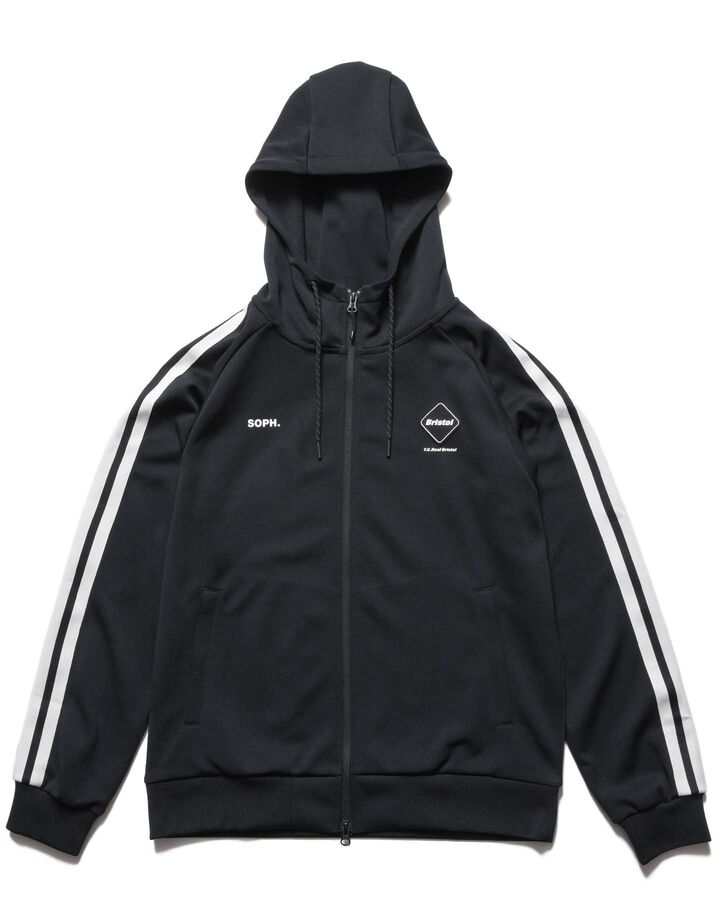 TRAINING TRACK ZIP-UP HOODIE,BLACK, medium