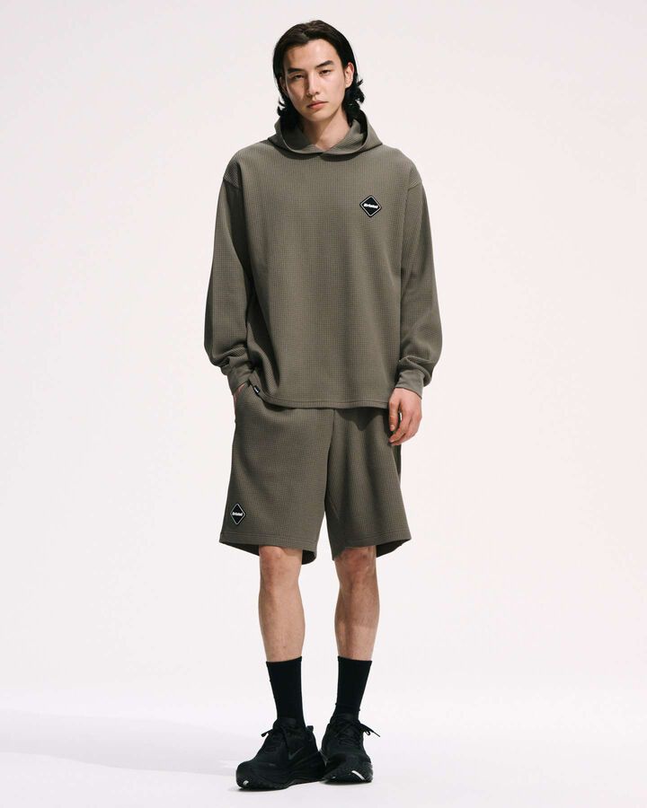 TECH WAFFLE LOUNGE HOODIE,GREIGE, medium image number 6