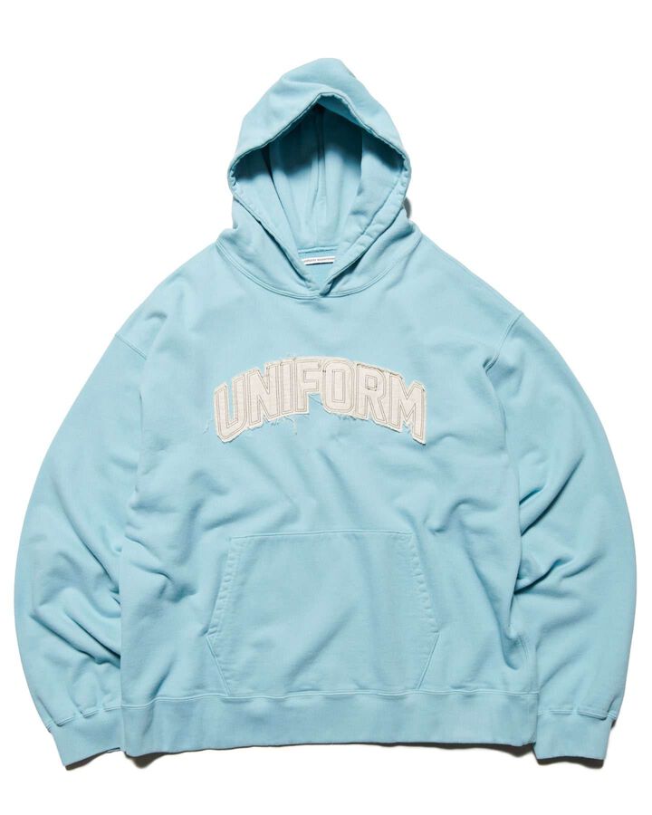 CUT-OUT LOGO SWEAT HOODIE,LIGHT BLUE, medium