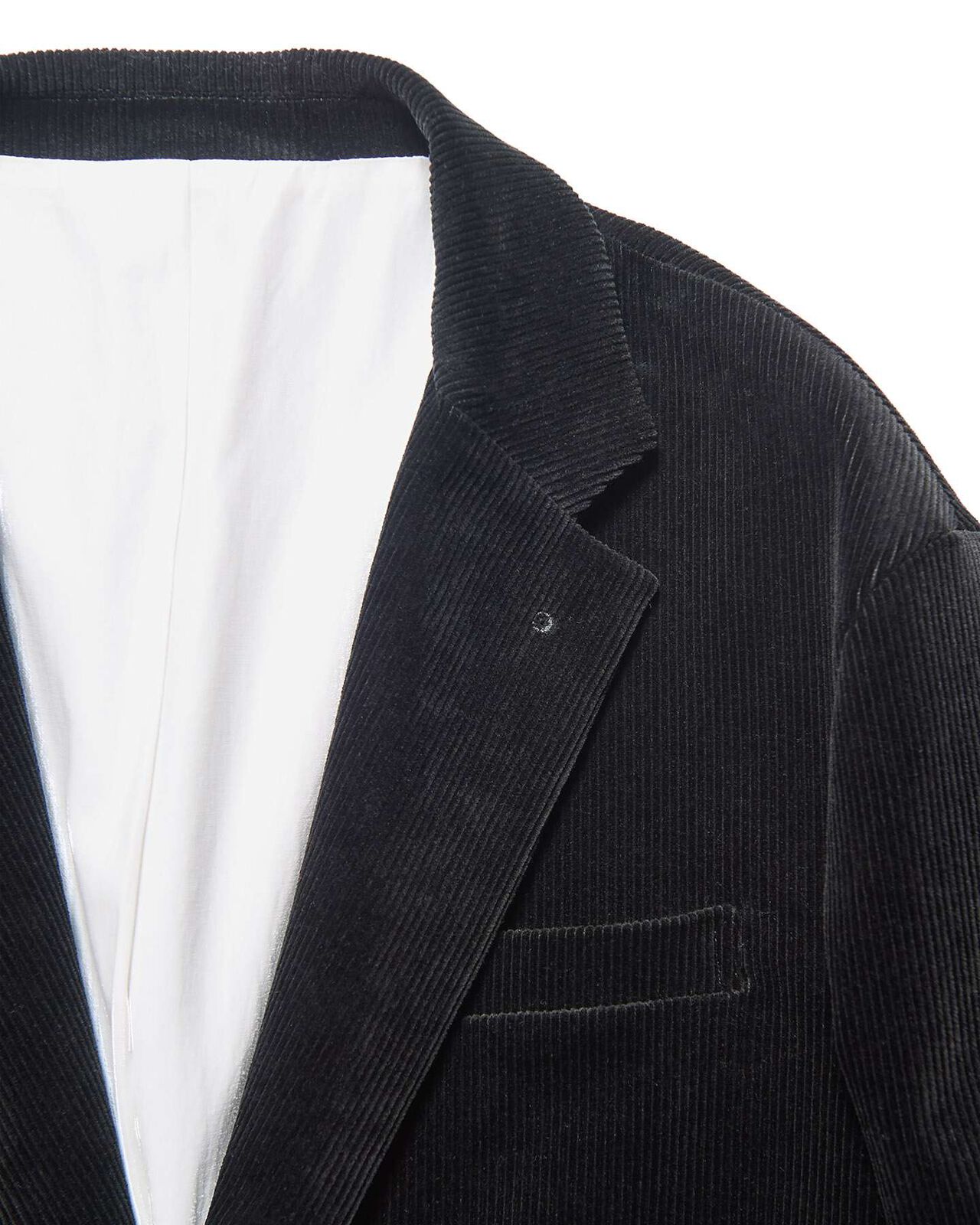CORDUROY 2-BUTTON JACKET,BLACK, large image number 2