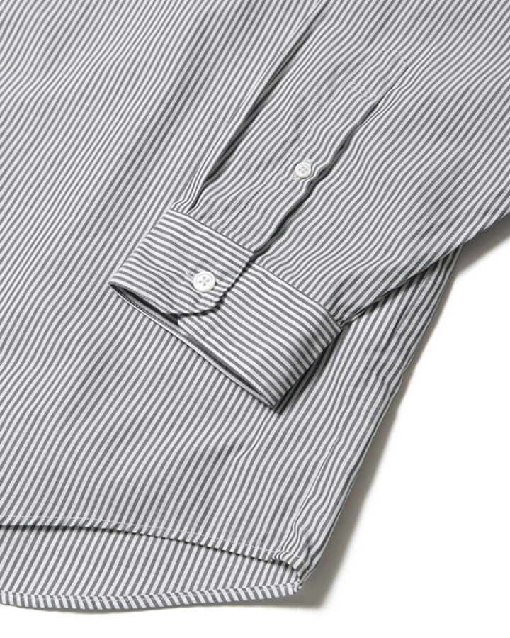 BIG LOGO L/S BAGGY SHIRT,BLACK STRIPE, medium image number 4