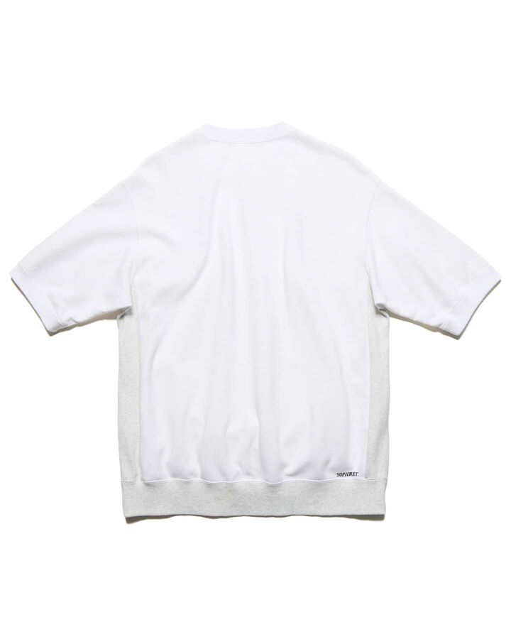 SIDE POCKET S/S CREWNECK SWEAT,WHITE, medium image number 1