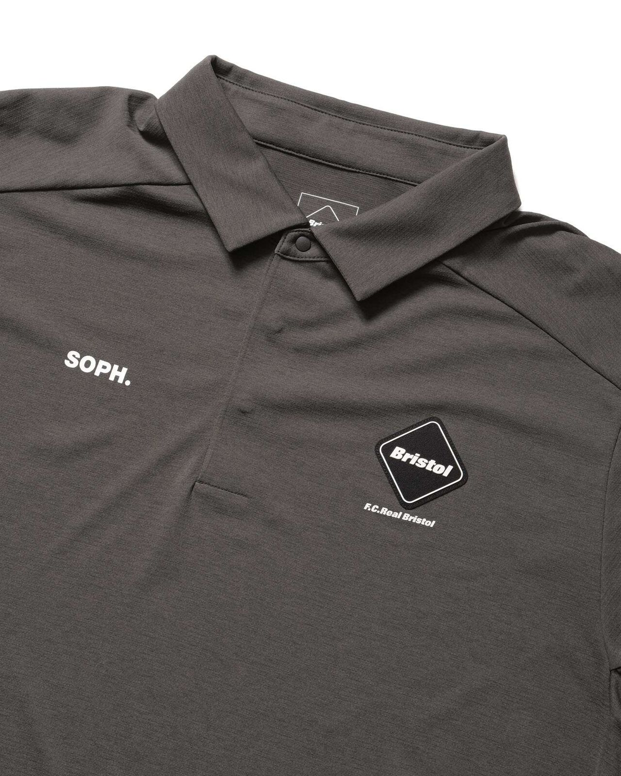 S/S TECH POLO,CHARCOAL GRAY, large image number 2