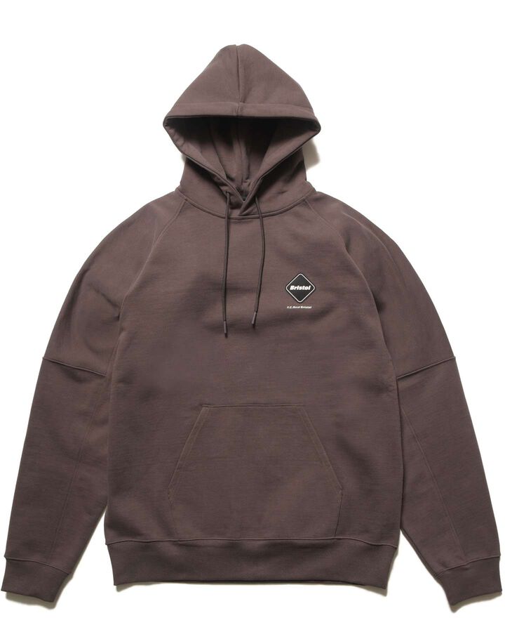 BIG LOGO BAGGY SWEAT HOODIE,BROWN, medium image number 0