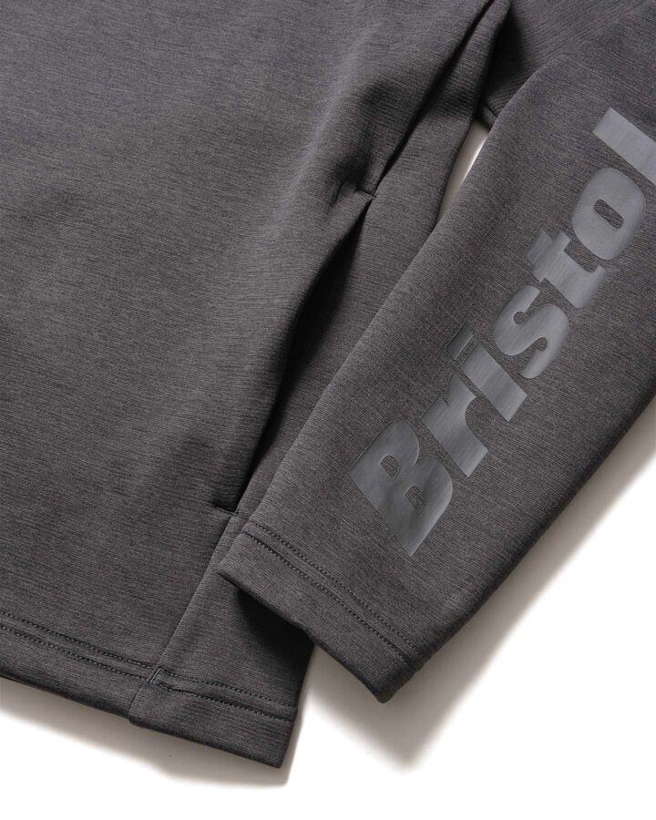 QUARTER KNIT ESSENTIAL HALF-ZIP TOP,CHARCOAL GRAY, medium image number 3