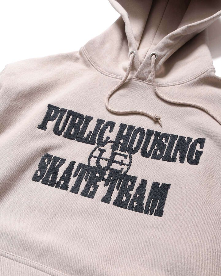 PUBLIC HOUSING SKATE TEAM SWEAT HOODIE,PINK, medium image number 1