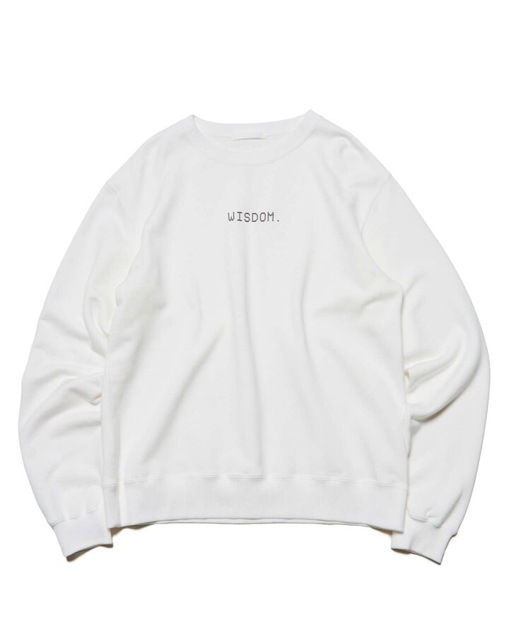 WISDOM. SWEATSHIRT,WHITE, medium