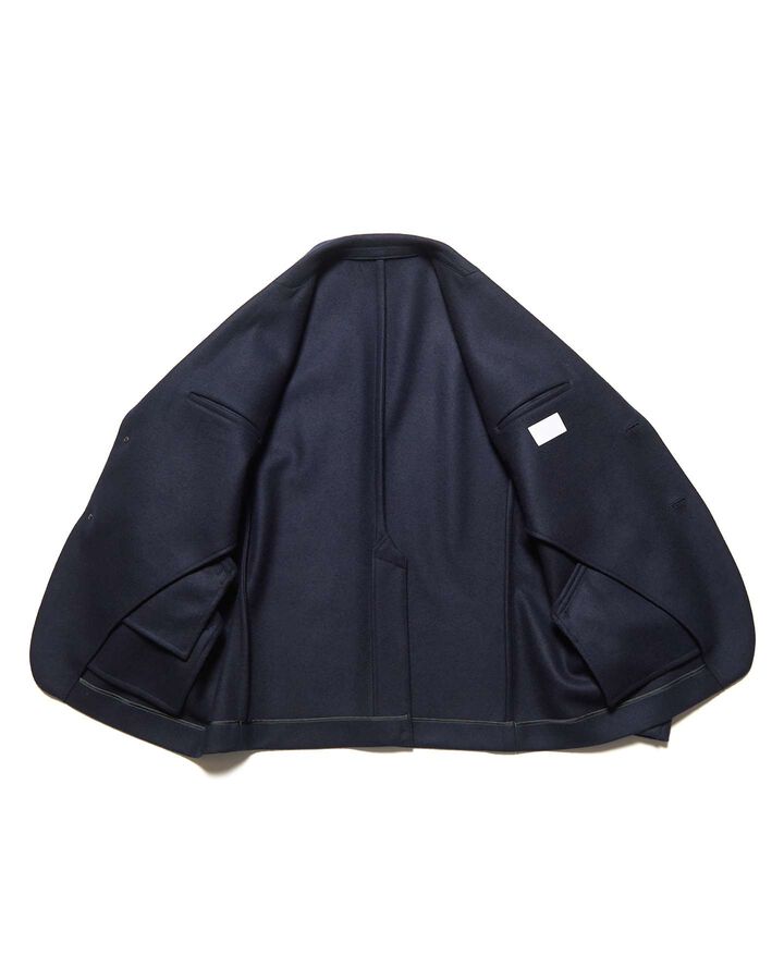 WOOL MELTON RELAX-FIT BLAZER,NAVY, medium image number 7