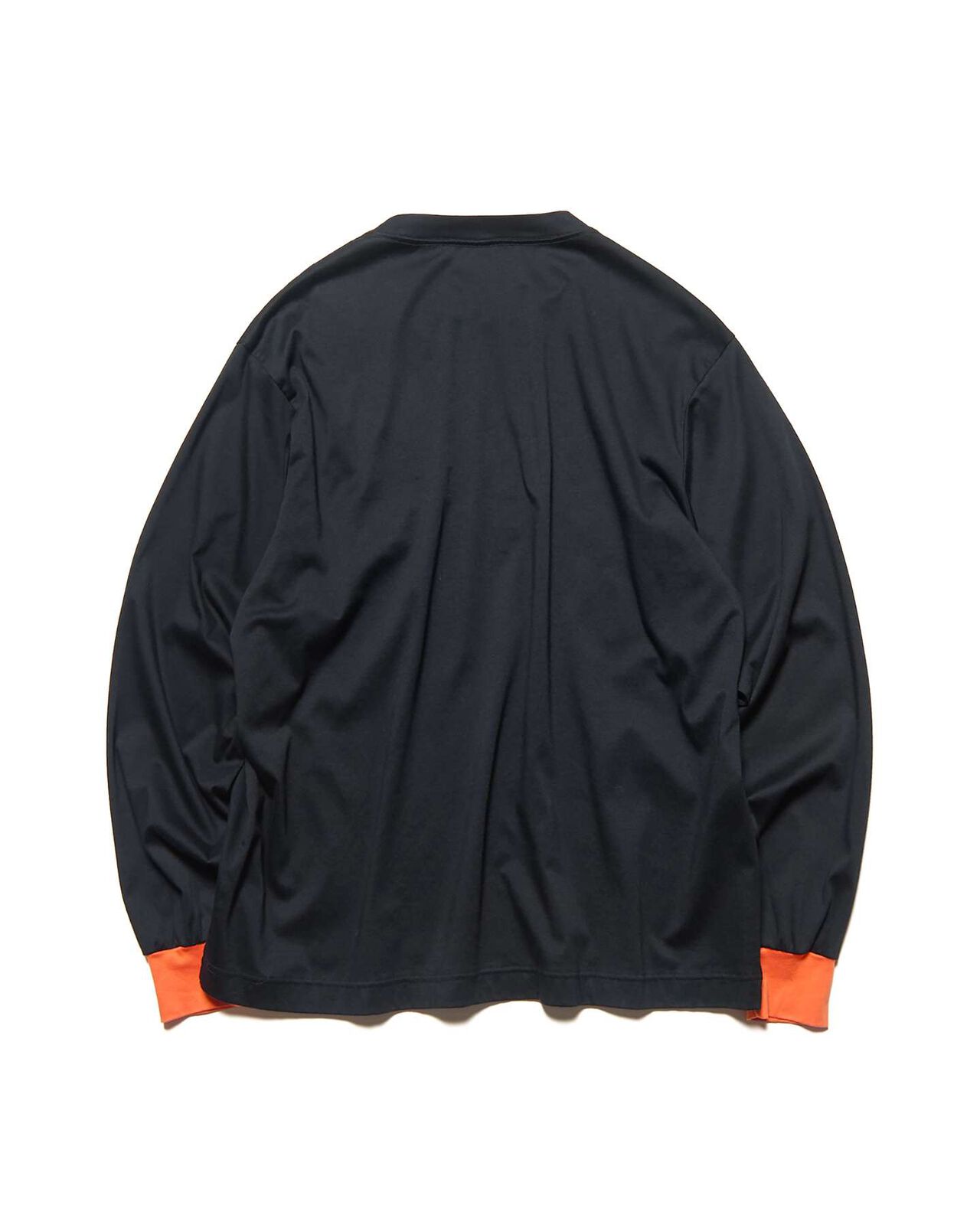 COLLEGE LOGO COLOR RIBBED L/S WIDE TEE,BLACK, large image number 1
