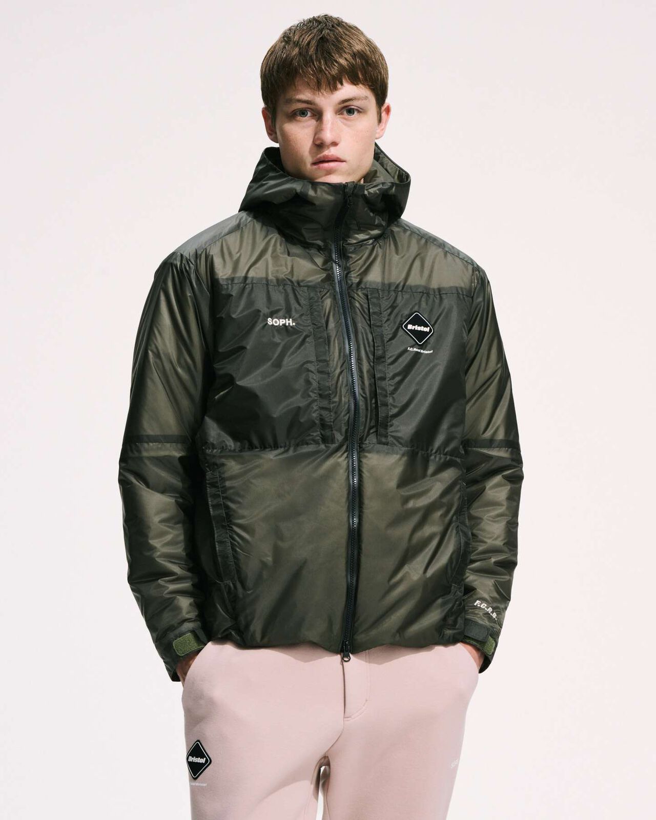INSULATION HOODED JACKET,GREIGE, large image number 8