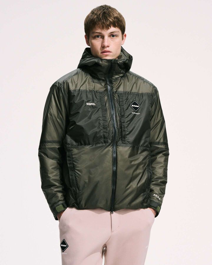 INSULATION HOODED JACKET,GREIGE, medium image number 8