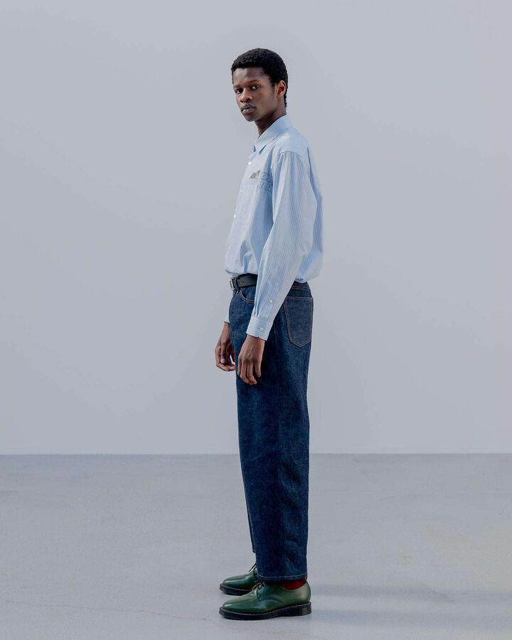 RIGID DENIM REGULAR-FIT JEANS,INDIGO, medium image number 7