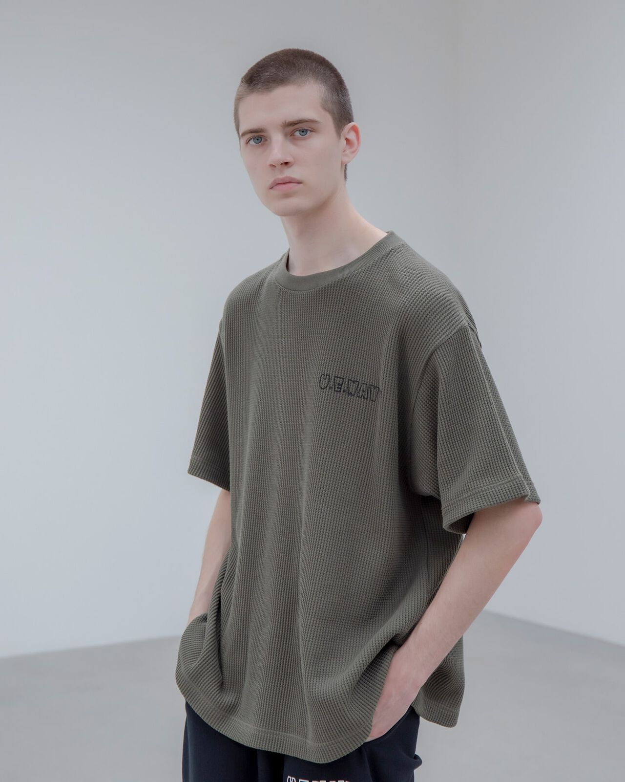 UE NAVY WAFFLE TEE,BLACK, large image number 4