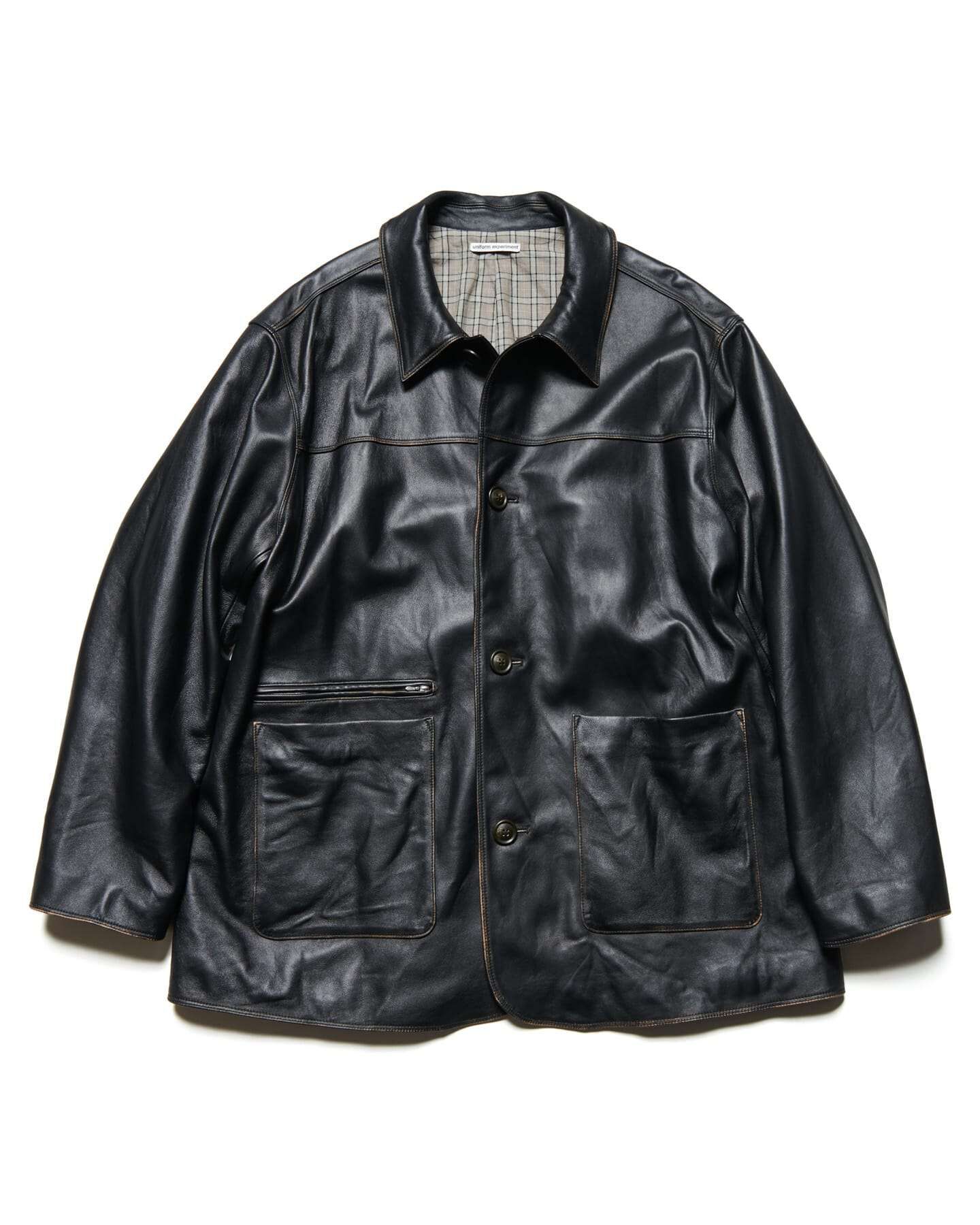 LEATHER CAR COAT