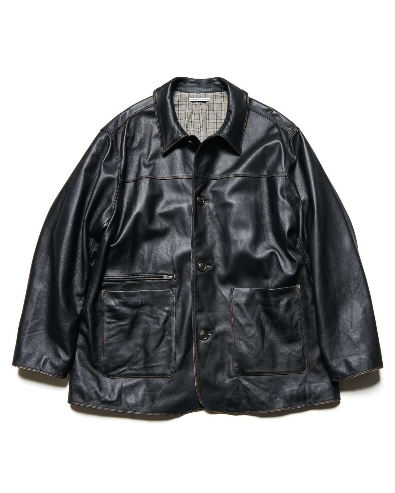 LEATHER CAR COAT,BLACK, large image number 0