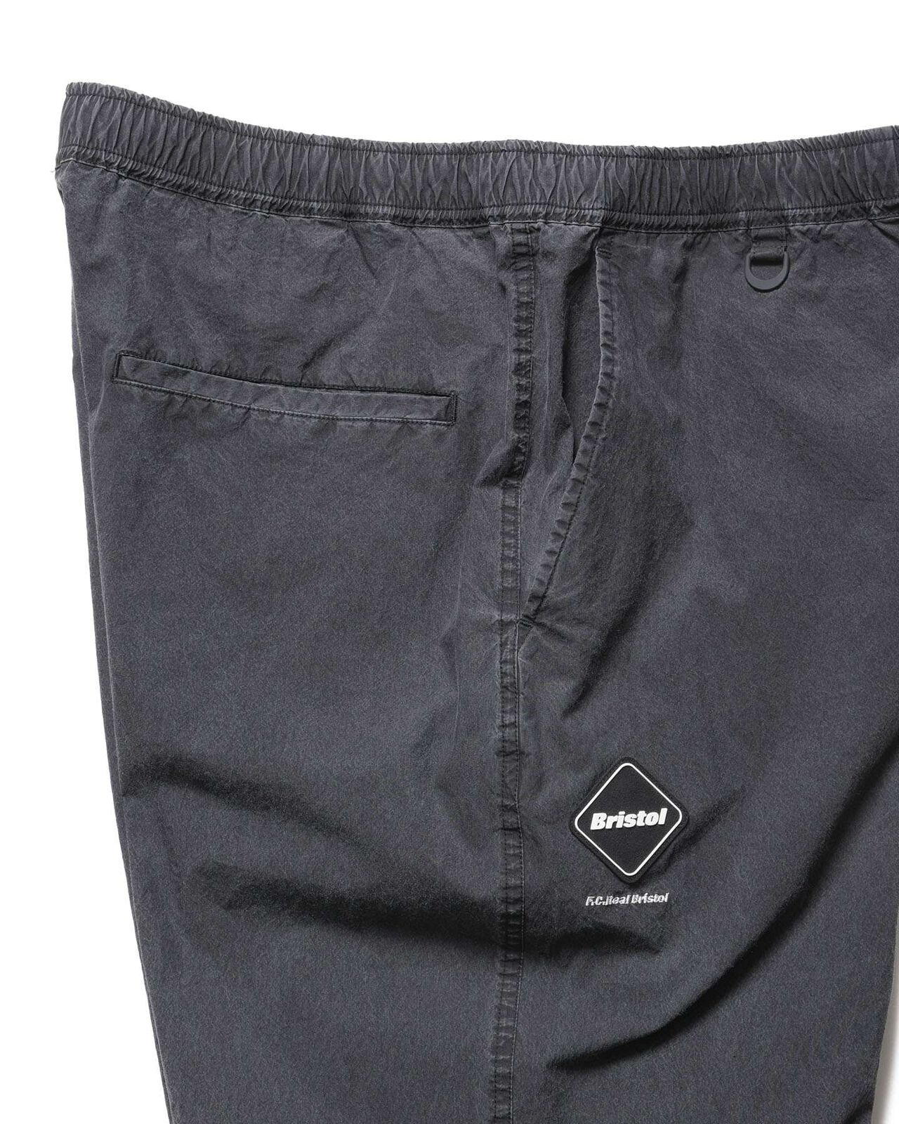 WASHED CRISP DENIM TRACK PANTS,BLACK, large image number 2