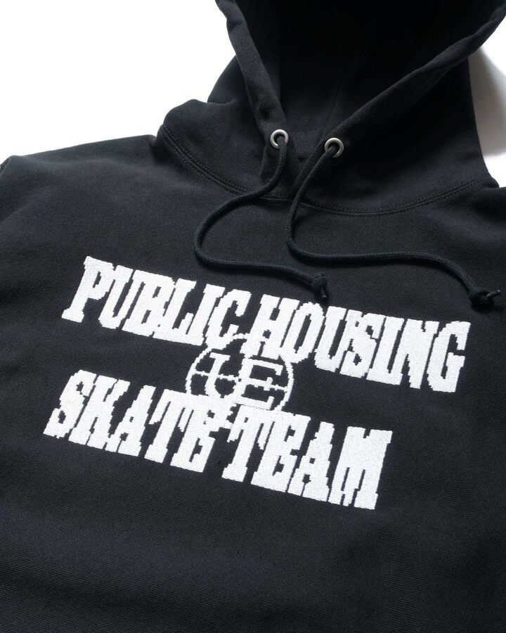 PUBLIC HOUSING SKATE TEAM SWEAT HOODIE,BLACK, medium image number 1
