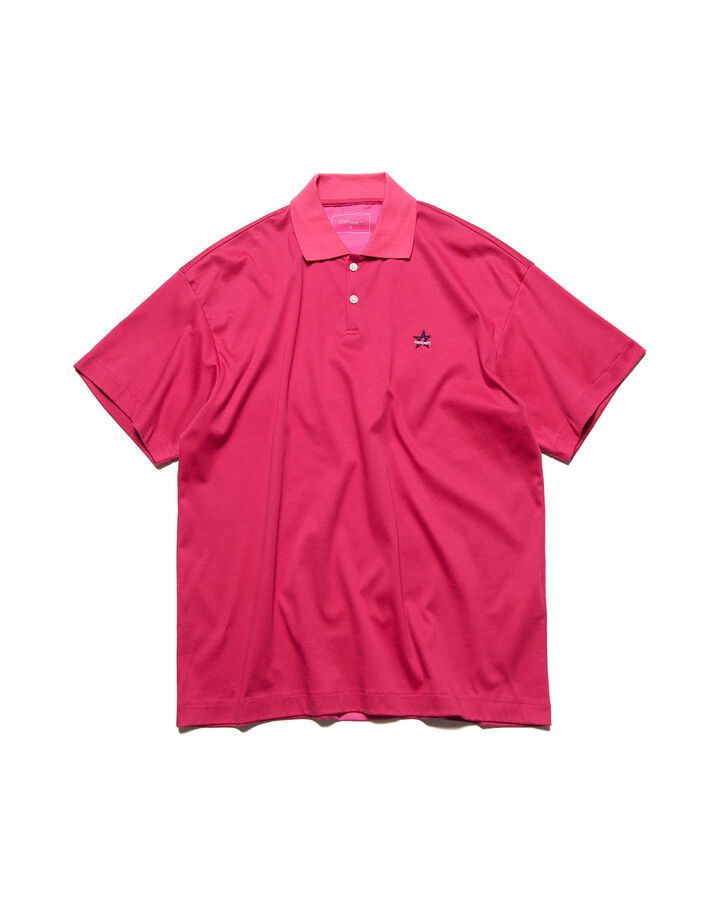 STAR S/S POLO SHIRT,PINK, medium
