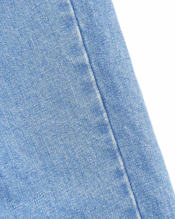 WASHED LINEN DENIM STANDARD PANTS,LIGHT INDIGO, medium image number 4