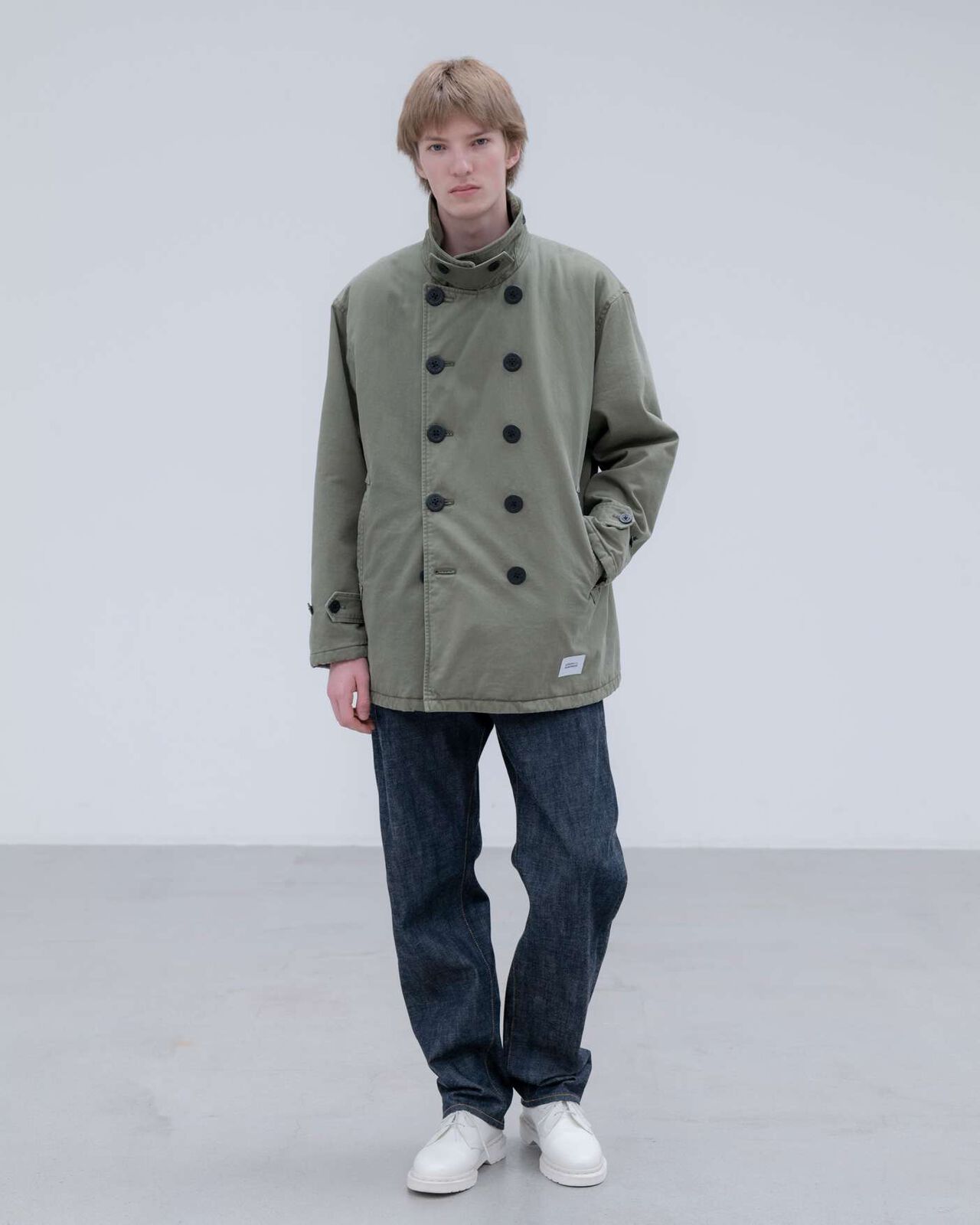 MILITARY PEA COAT,KHAKI, large image number 9