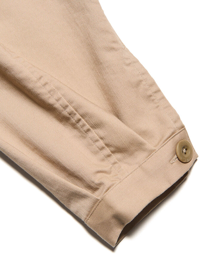 STRETCH TWILL FATIGUE SHIRT,BEIGE, medium image number 6