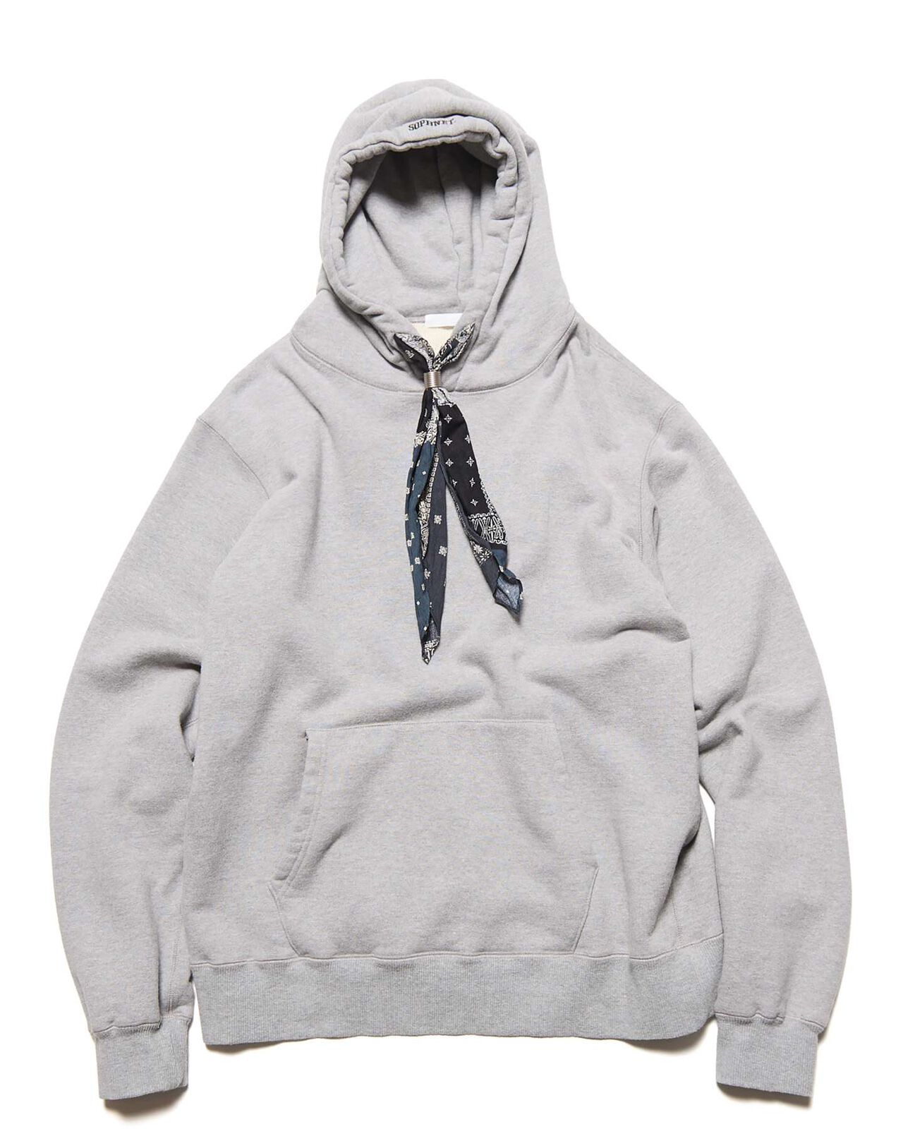 FABRIC CORD SWEAT HOODIE,GRAY, large image number 0