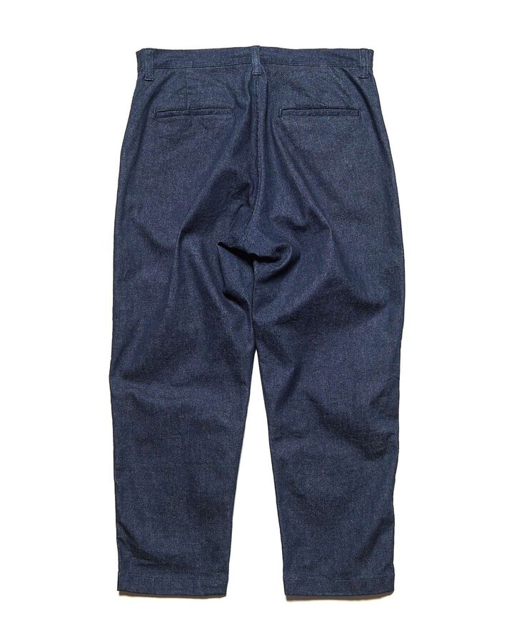 STRETCH TWILL WIDE CROPPED PANTS,INDIGO, medium image number 1