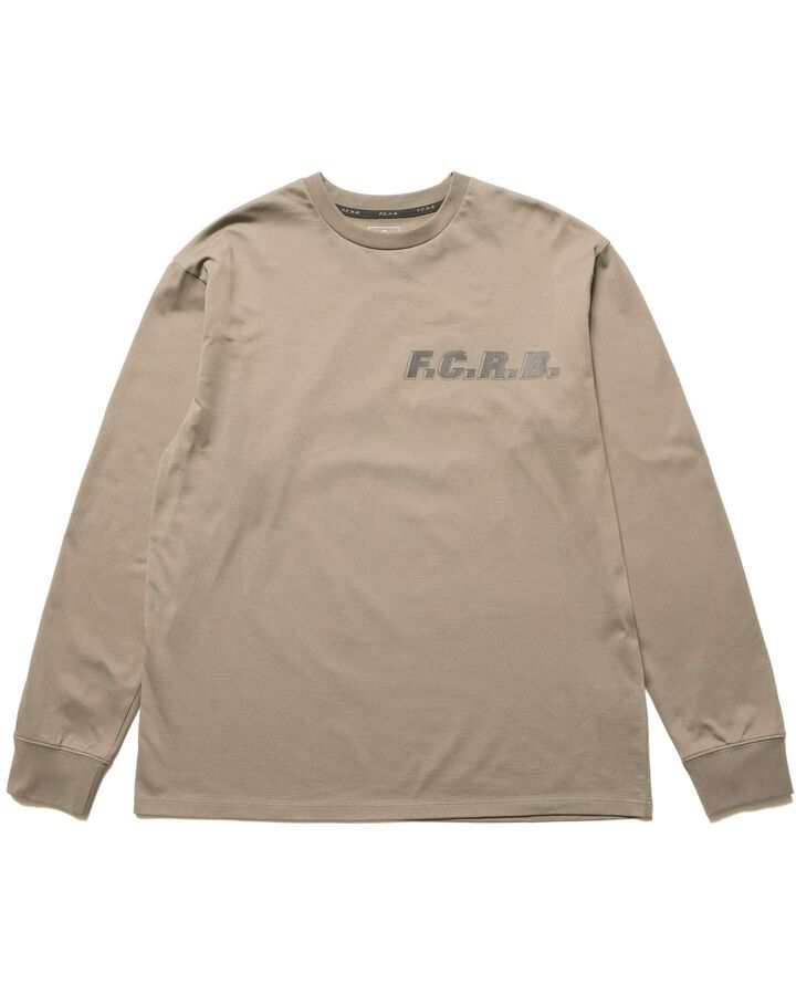 SHADOW EMBLEM L/S TEE,GREIGE, medium image number 0