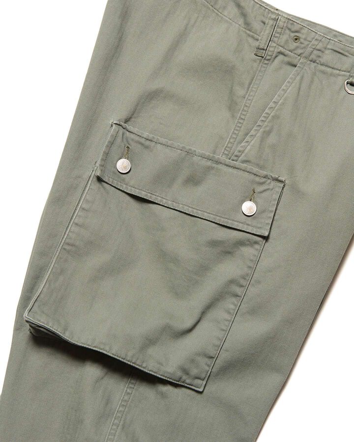 DAMAGED MILITARY PANTS,KHAKI, medium image number 2