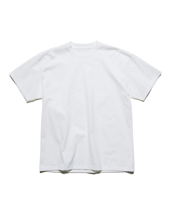 LUSTER COTTON ESSENTIAL TEE,WHITE, medium