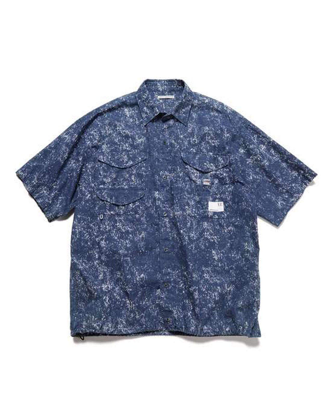 INDIGO PRINT S/S FISHING SHIRT,WHITE, large image number 0