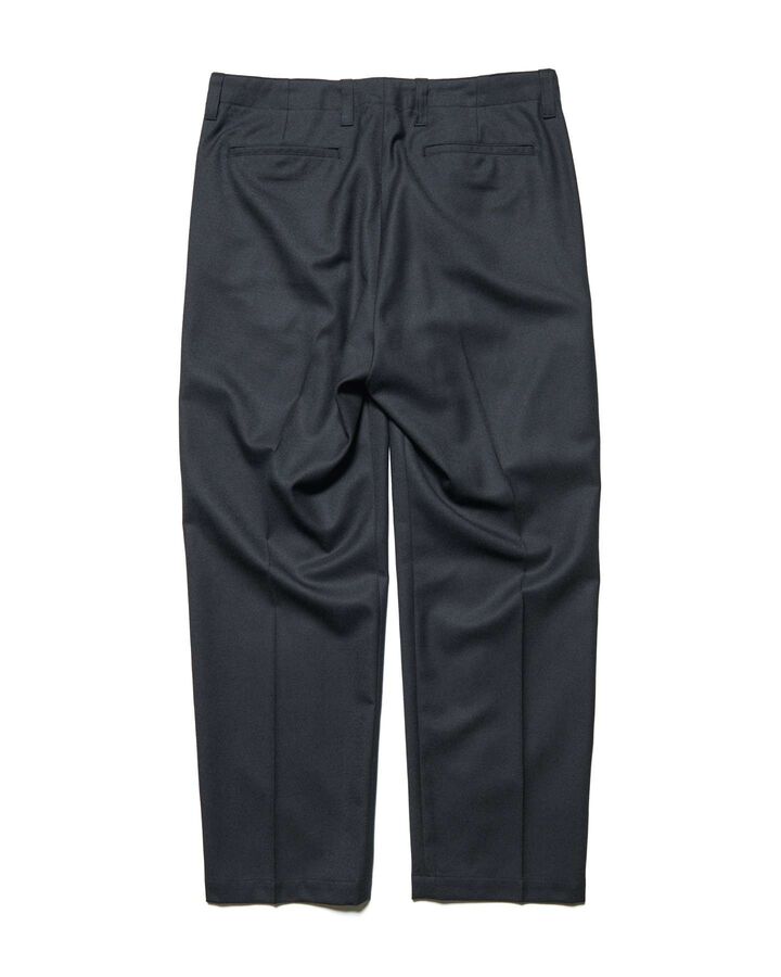 STRETCH WOOL SIDE POCKET TAPERED PANTS,BLACK, medium image number 2