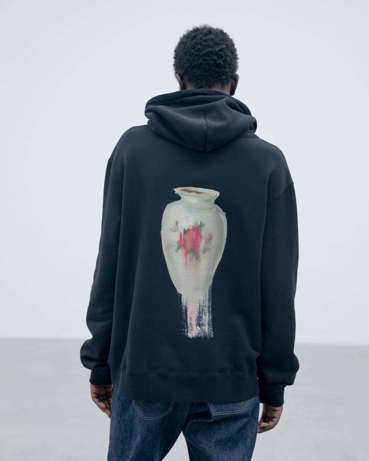 MICHAEL CHERNO: VASE HOODIE,BLACK, medium image number 4