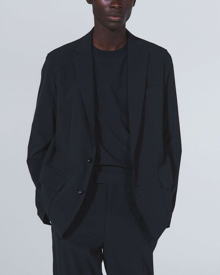 HIGH TWISTED WASHER COTTON SERGE 2BUTTON JACKET,BEIGE, medium image number 5