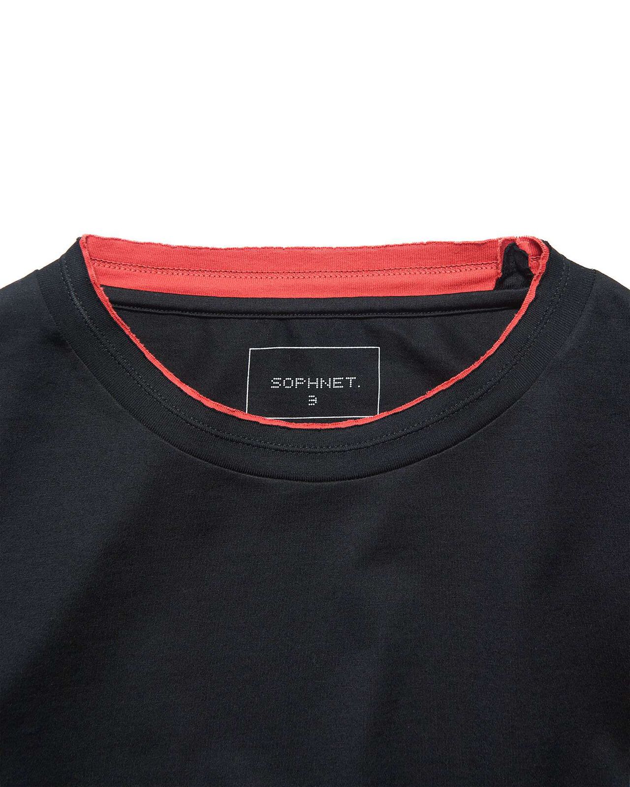 LUSTER COTTON DOUBLE RIB S/S TEE,BLACK, large image number 2