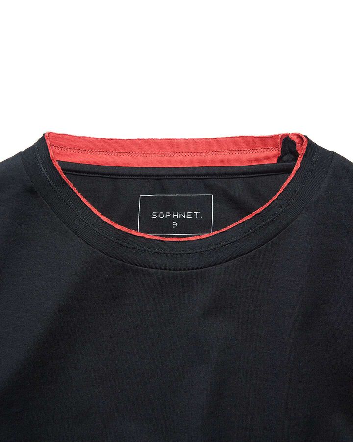 LUSTER COTTON DOUBLE RIB S/S TEE,BLACK, medium image number 2
