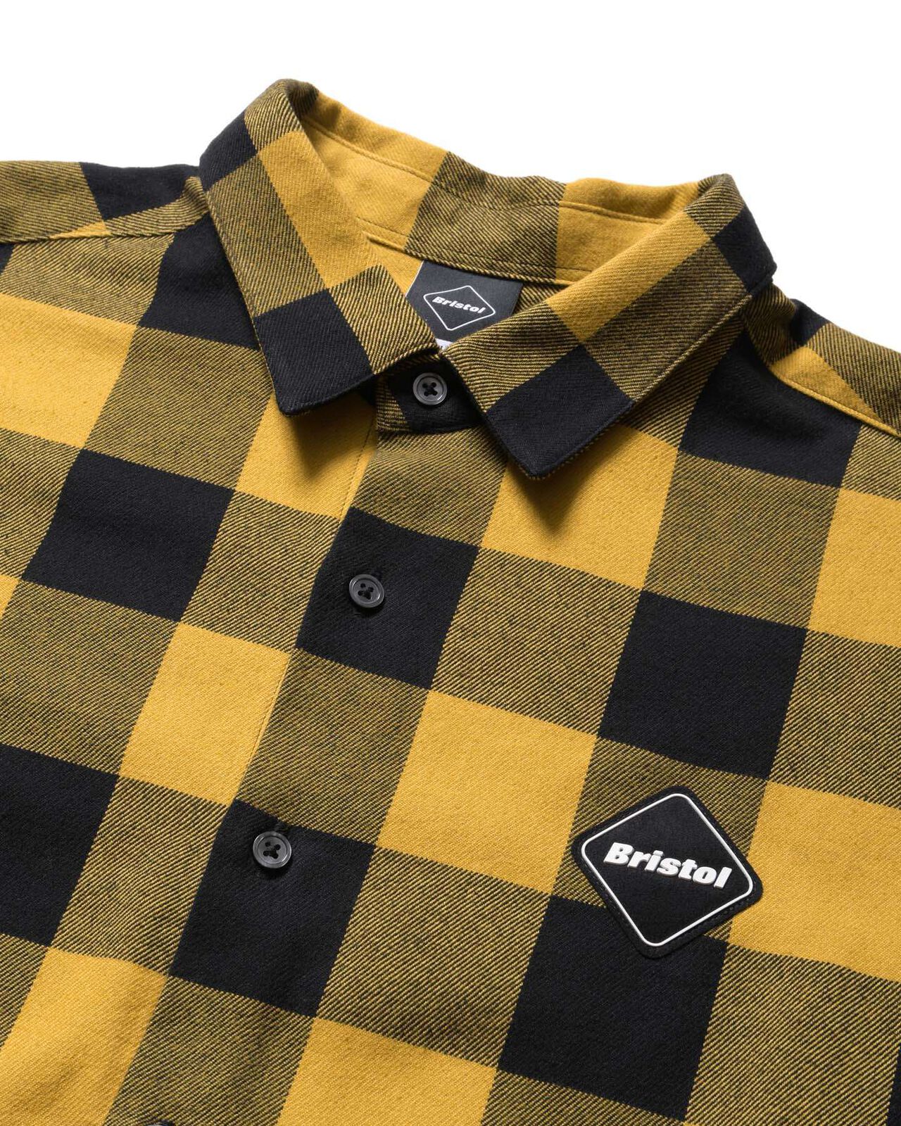 BIG LOGO FLANNEL BAGGY SHIRT,MUSTARD, large image number 2