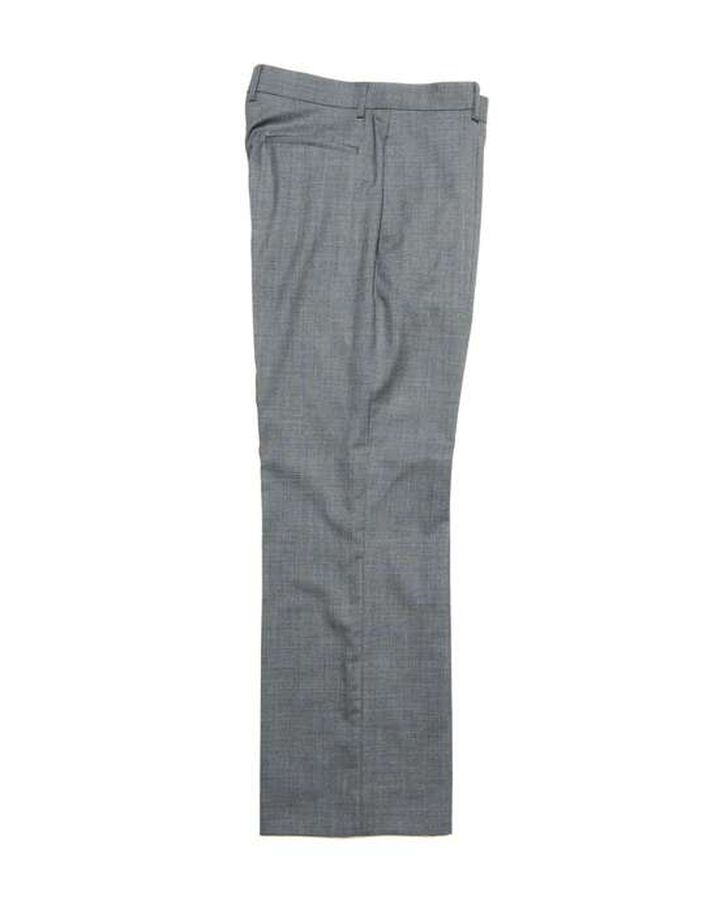 SUMMER MERINO WOOL STRAIGHT FIT SLACKS,GRAY, medium image number 2
