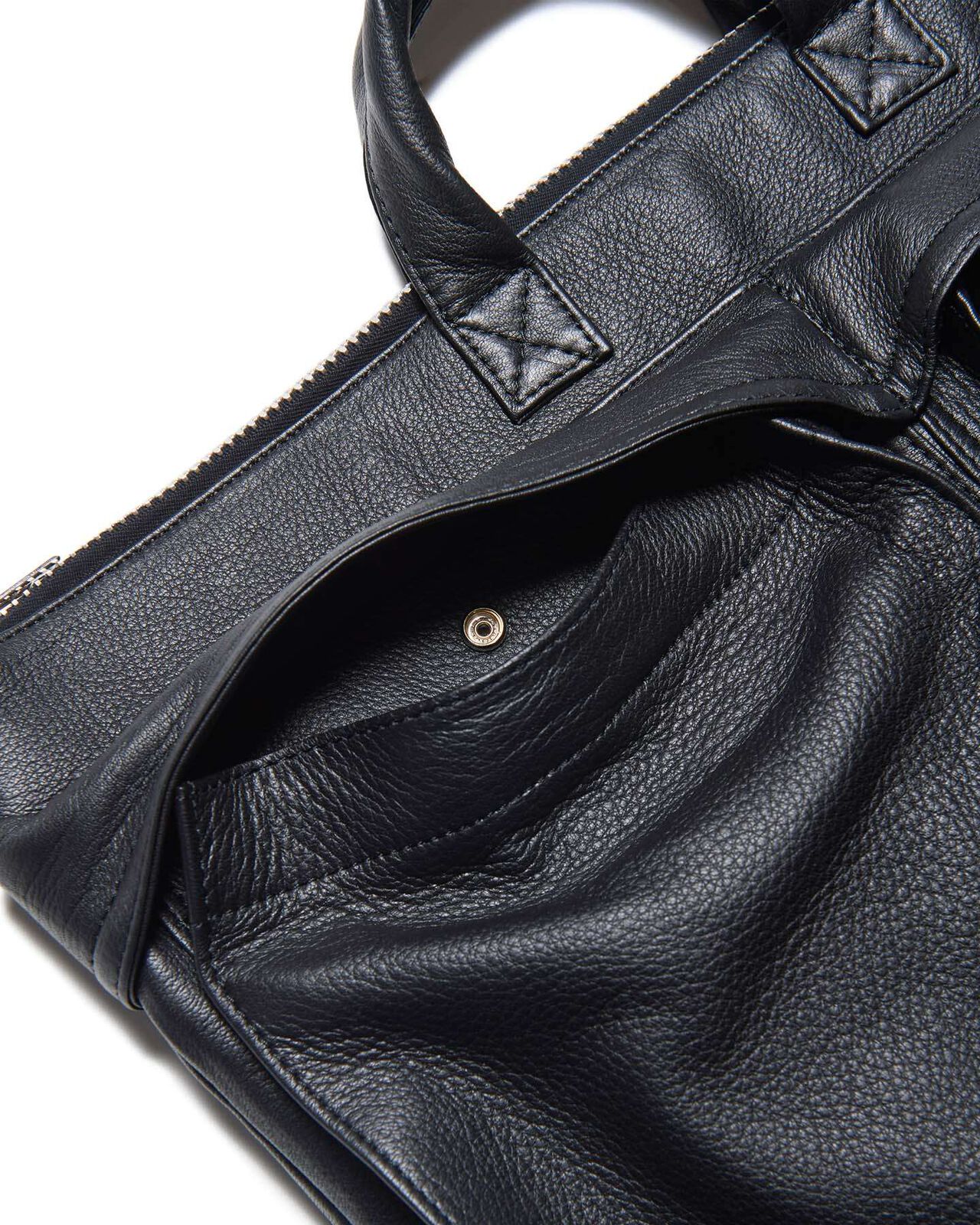 LEATHER HELMET BAG,BLACK, large image number 2