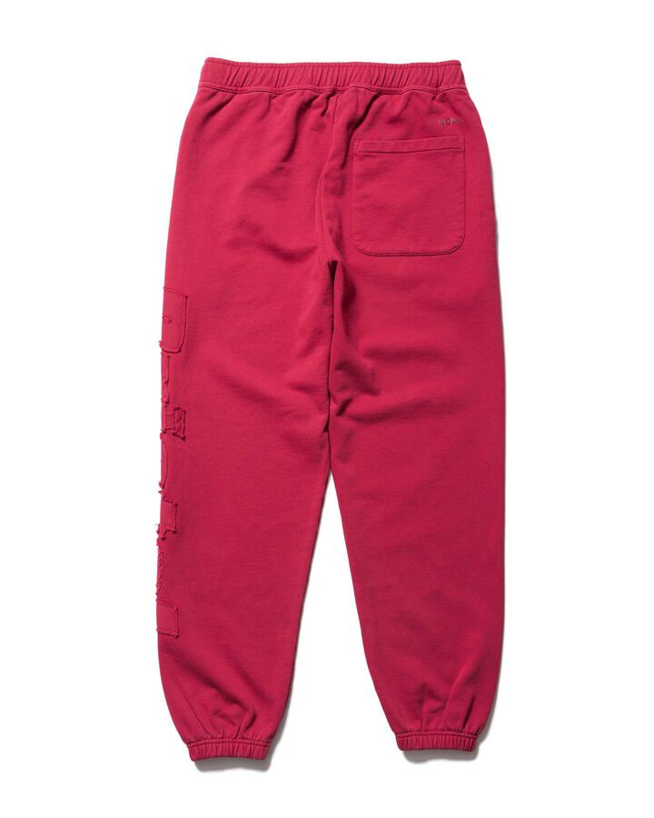 CUT-OFF LOGO SWEAT PANTS,RED, medium image number 2