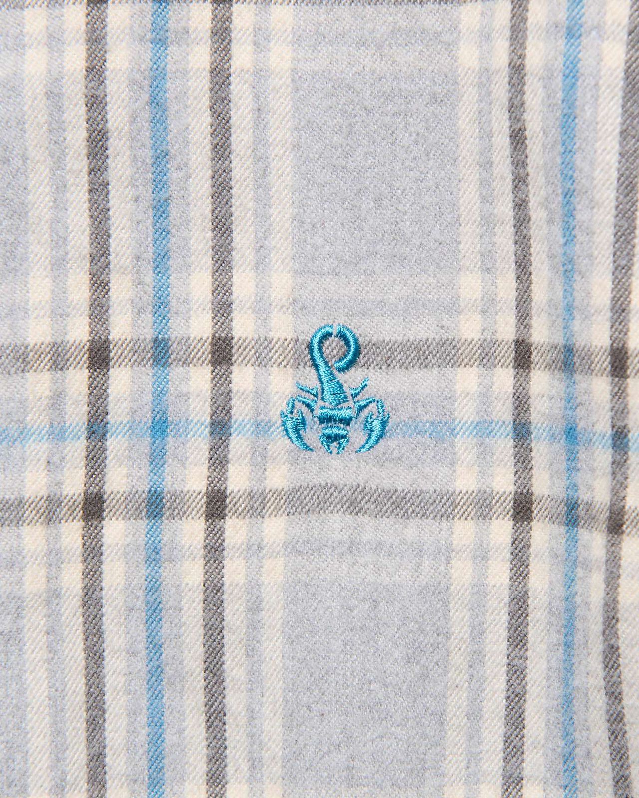 FLANNEL CHECK RELAX-FIT SHIRT,LIGHT GRAY, large image number 3