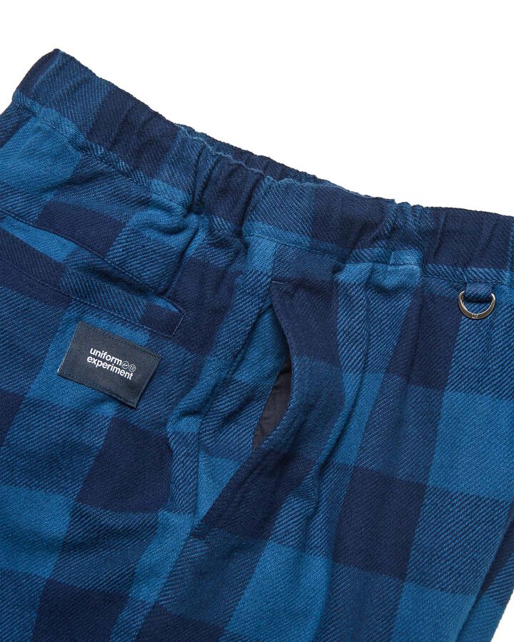 LINE FLANNEL CHECK EASY PANTS,BLUE, medium image number 4
